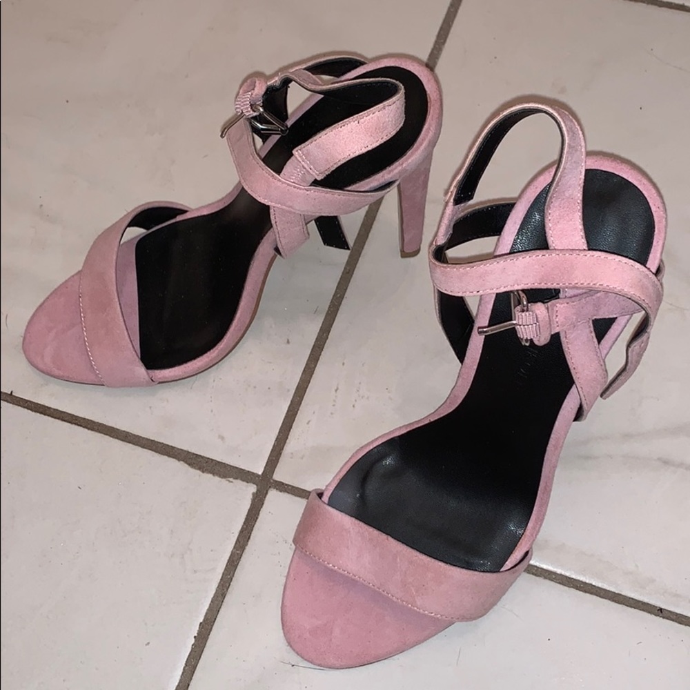 Pink Rebecca Minkoff strappy sandals